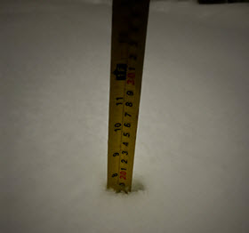 18.5 cm of snow is a good thing