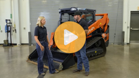 Easy maintenance on the Kubota SVL75-3