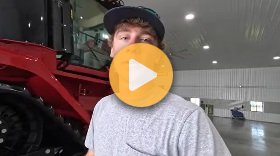Washing a tractor