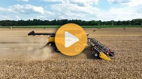 New Holland combine walkaround