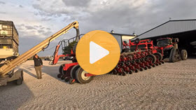 In the field for planting