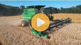 In the Cab: John Deere 9610 Combine Wheat Harvest