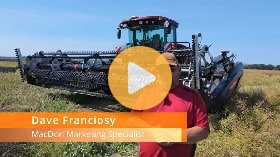 Could windrowing replace pre-harvest glyphosate? | MacDon M2170