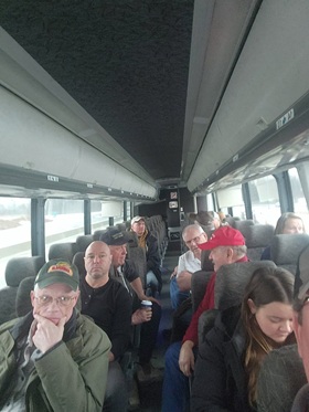On December 10, this plucky group rode in style on the Essex SCIA bus trip  to ADM Windsor, not letting a little snow and sleet dampen their effort.