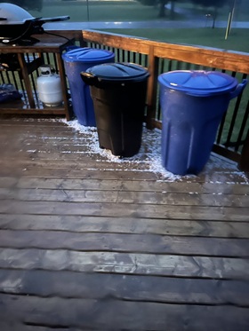 On June 16, the storm brought more than rain, unfortunately, here in Aylmer. Brrrrrr.