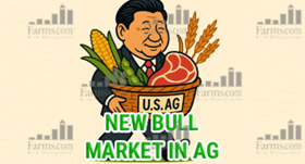 China President Xi holding a bountiful basket of ag products