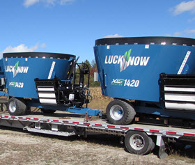 Some busy days loading mixers heading south and west, including this huge horizontal mixer.