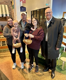 Robert Flack, Ontario's Minister of Agriculture, Food & Agribusiness, visits the London Children’s Museum which has a fun Farm Works exhibit, where kids can learn where their food comes from.