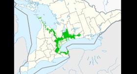 Map of the Ontario Greenbelt areas and other related protected zones-by NordNordWest