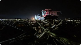 Harvest moon parked for the evening