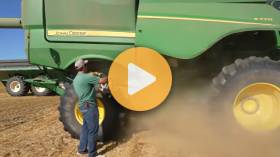 Combine Catches Fire