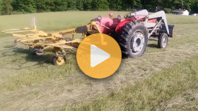 1962 MF 50 Diesel & Vermeer TR90 Tedder Rake Combo - First Cutting 2026